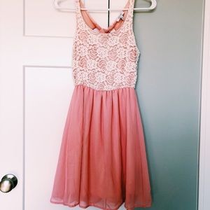 light pink/blush dress with open back